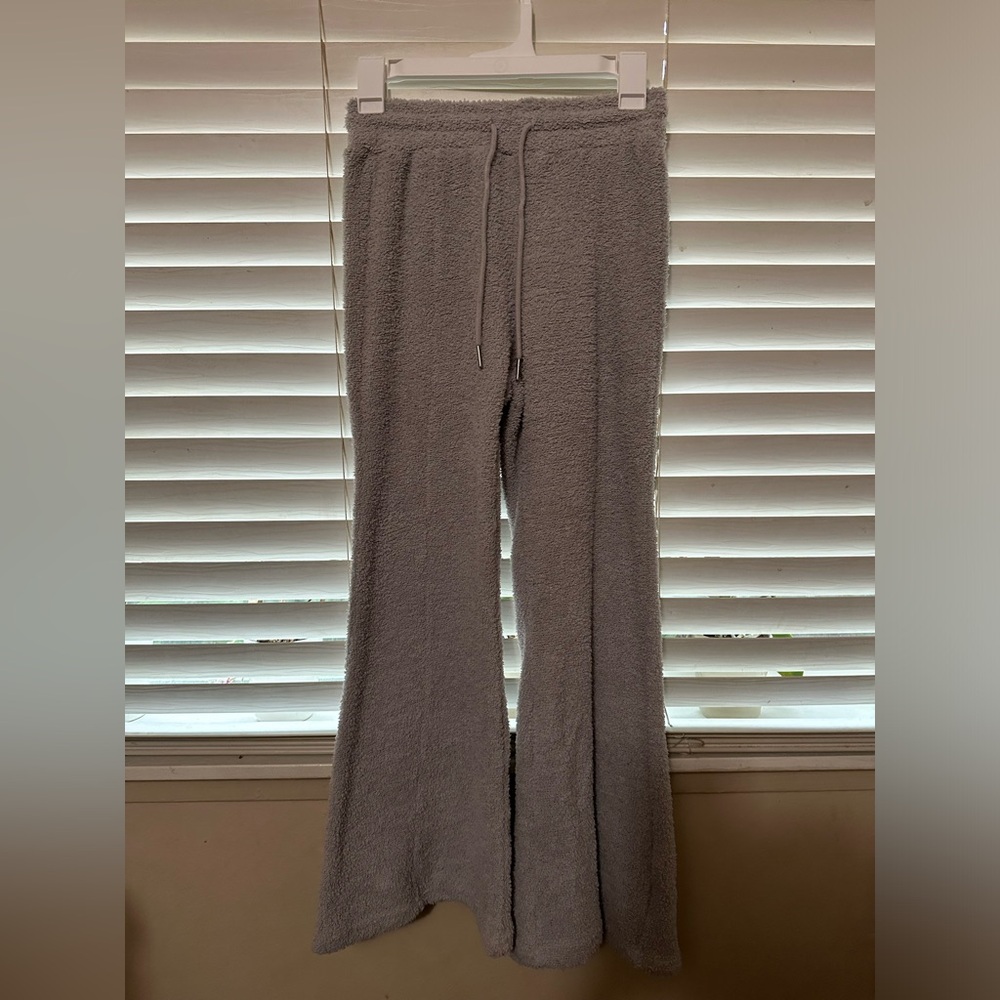 fuzzy flared pants